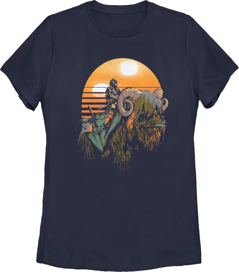 Womens Mandalorian Bantha Riders Star Wars Shirt