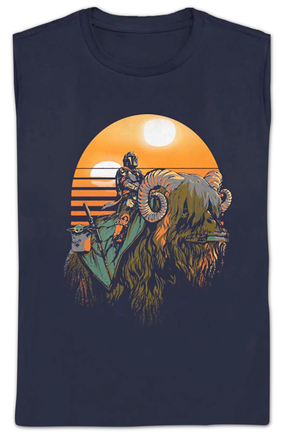 Womens Mandalorian Bantha Riders Star Wars Shirt - Image 2