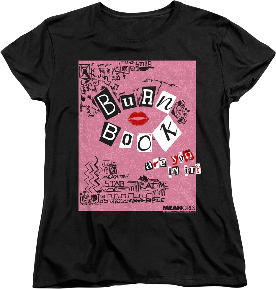 Womens Mean Girls Burn Book Shirt