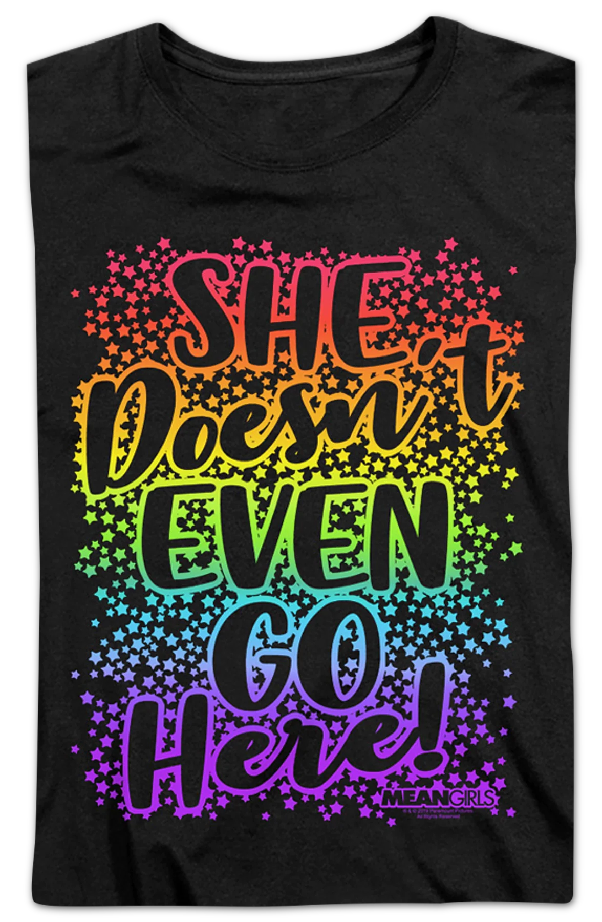 Womens Mean Girls She Doesn't Even Go Here Shirt - Image 2