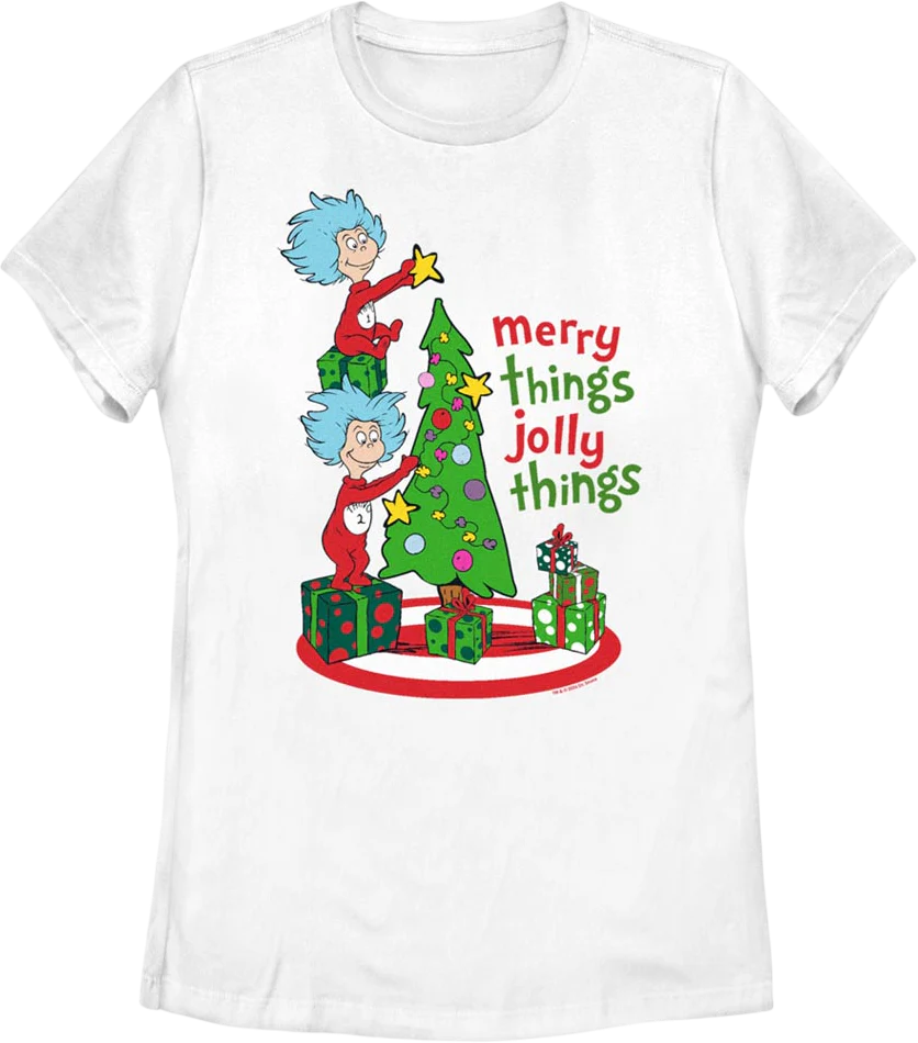 Womens Merry Things Jolly Things Dr. Seuss Shirt