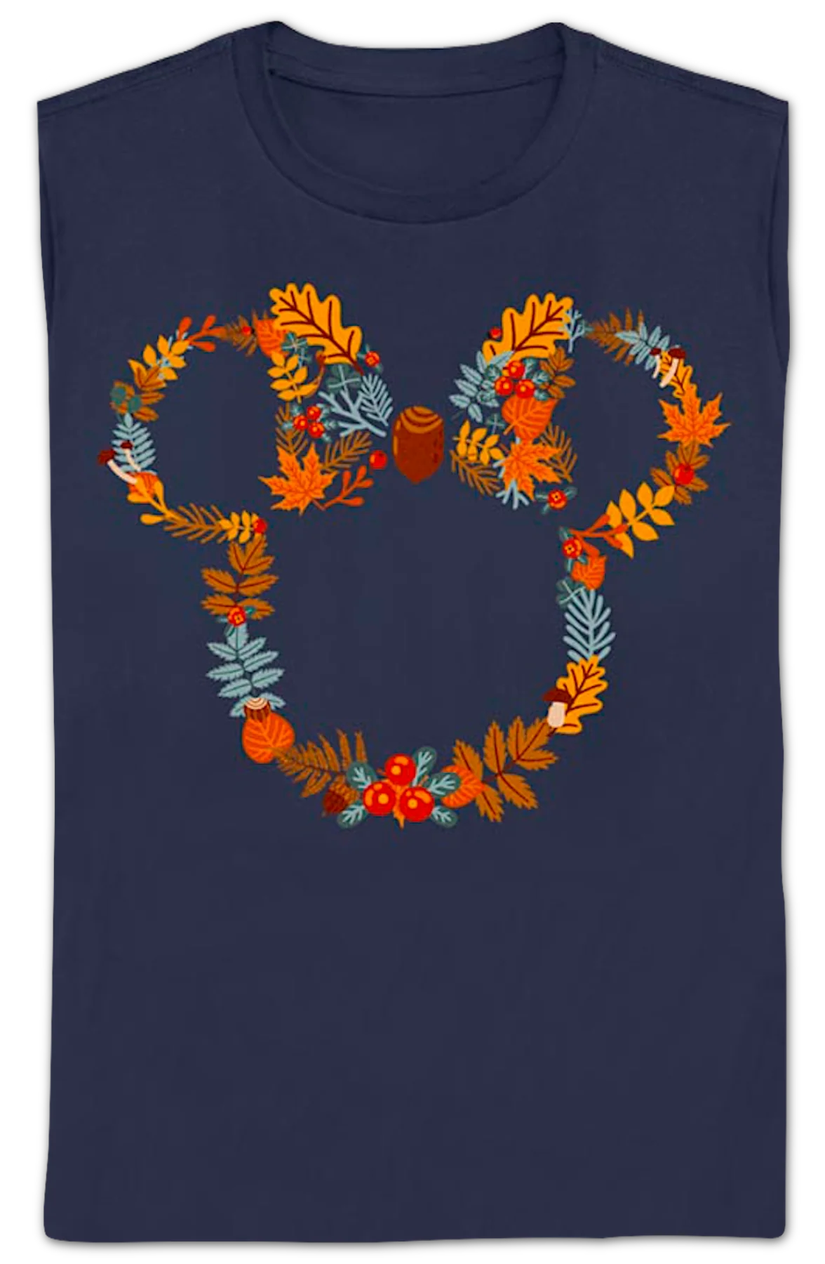 Womens Mickey Mouse Fall Wreath Shirt - Image 2
