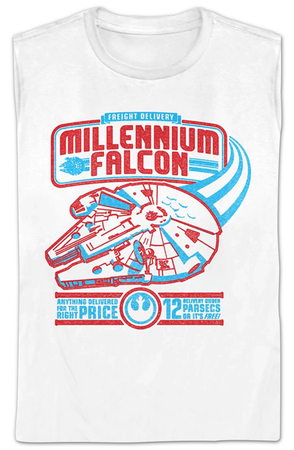 Womens Millennium Falcon Freight Delivery Star Wars Shirt - Image 2