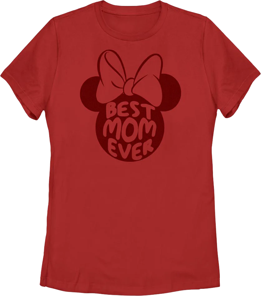 Womens Minnie Mouse Best Mom Ever Disney Shirt