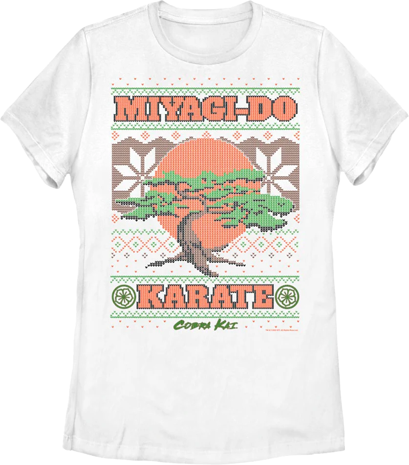 Womens Miyagi-Do Faux Ugly Christmas Sweater Cobra Kai Shirt