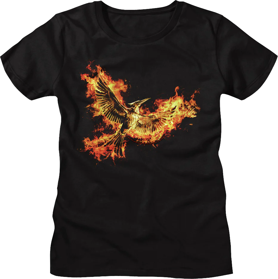 Womens Mockingjay Fire Flight Hunger Games Shirt