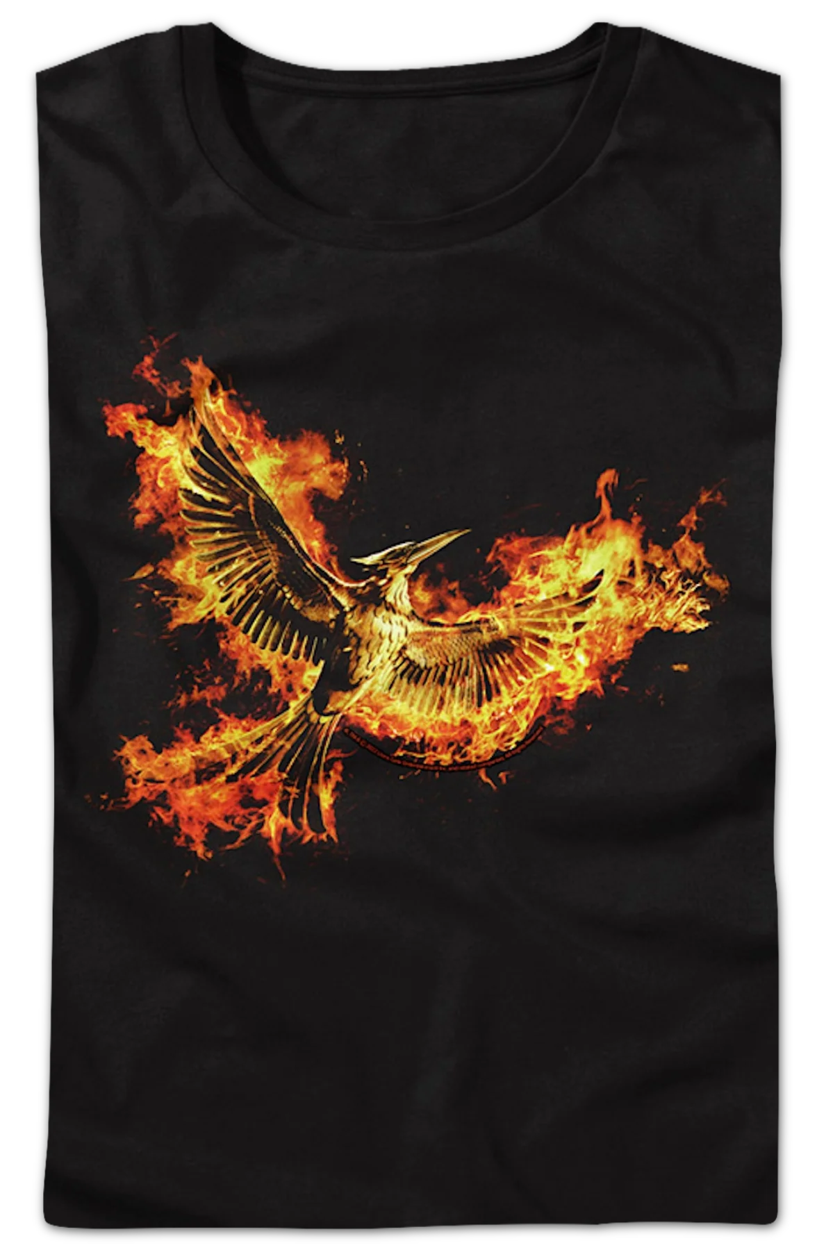 Womens Mockingjay Fire Flight Hunger Games Shirt - Image 2