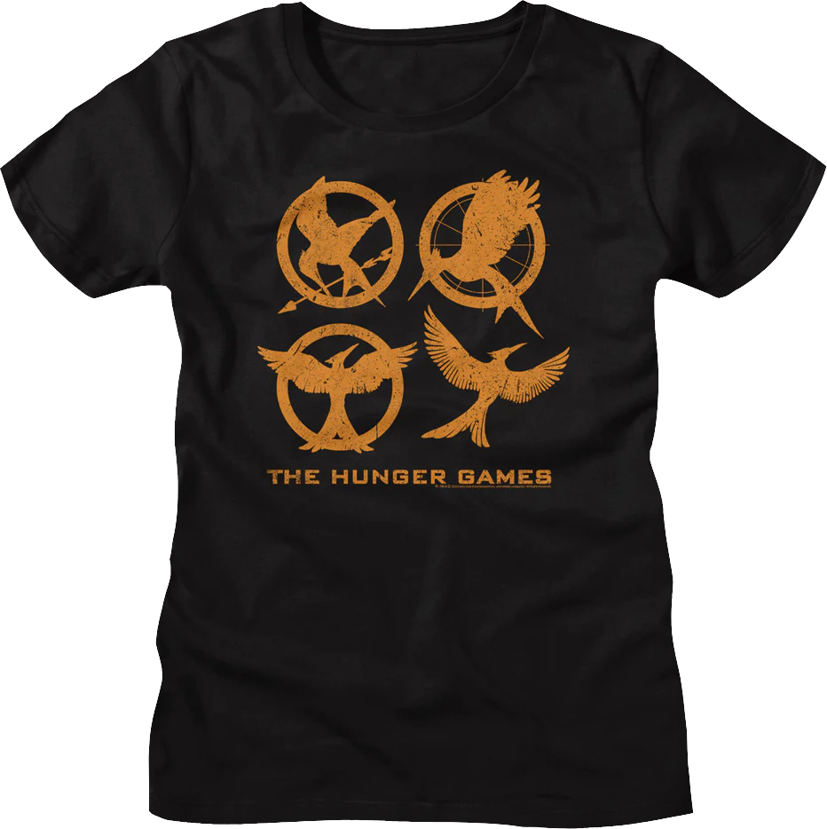 Womens Mockingjay Logos Hunger Games Shirt