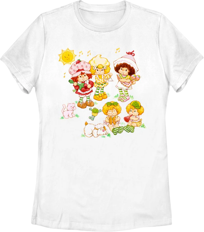 Womens Musical Friends Strawberry Shortcake Shirt