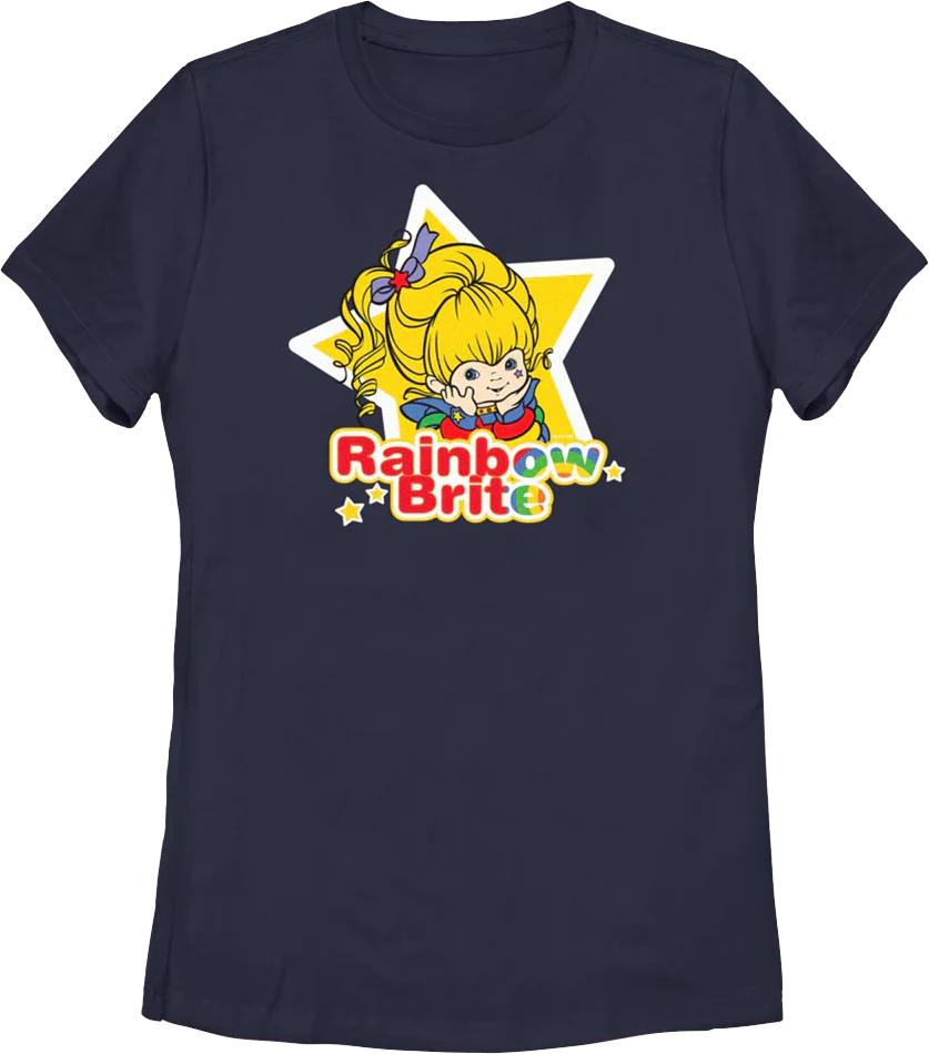 Womens Navy Rainbow Brite Shirt