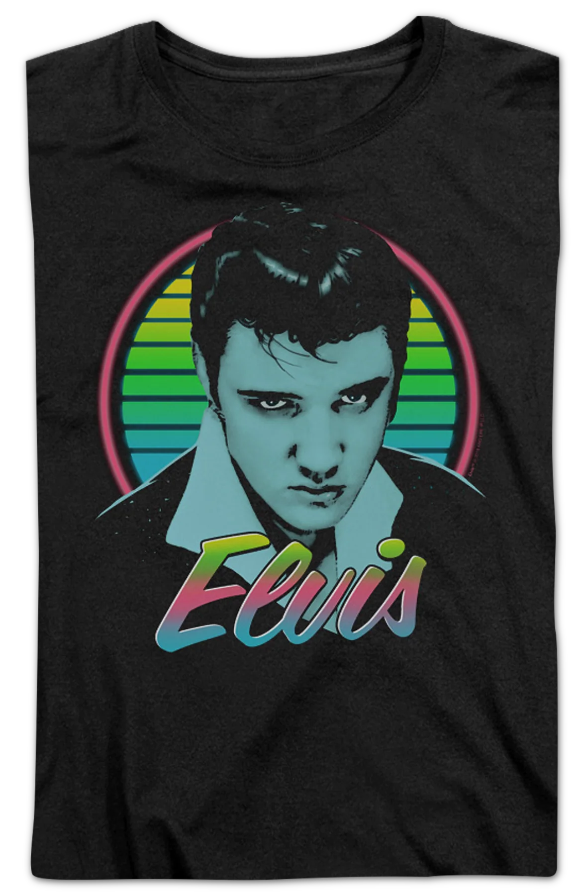 Womens Neon Elvis Presley Shirt - Image 2