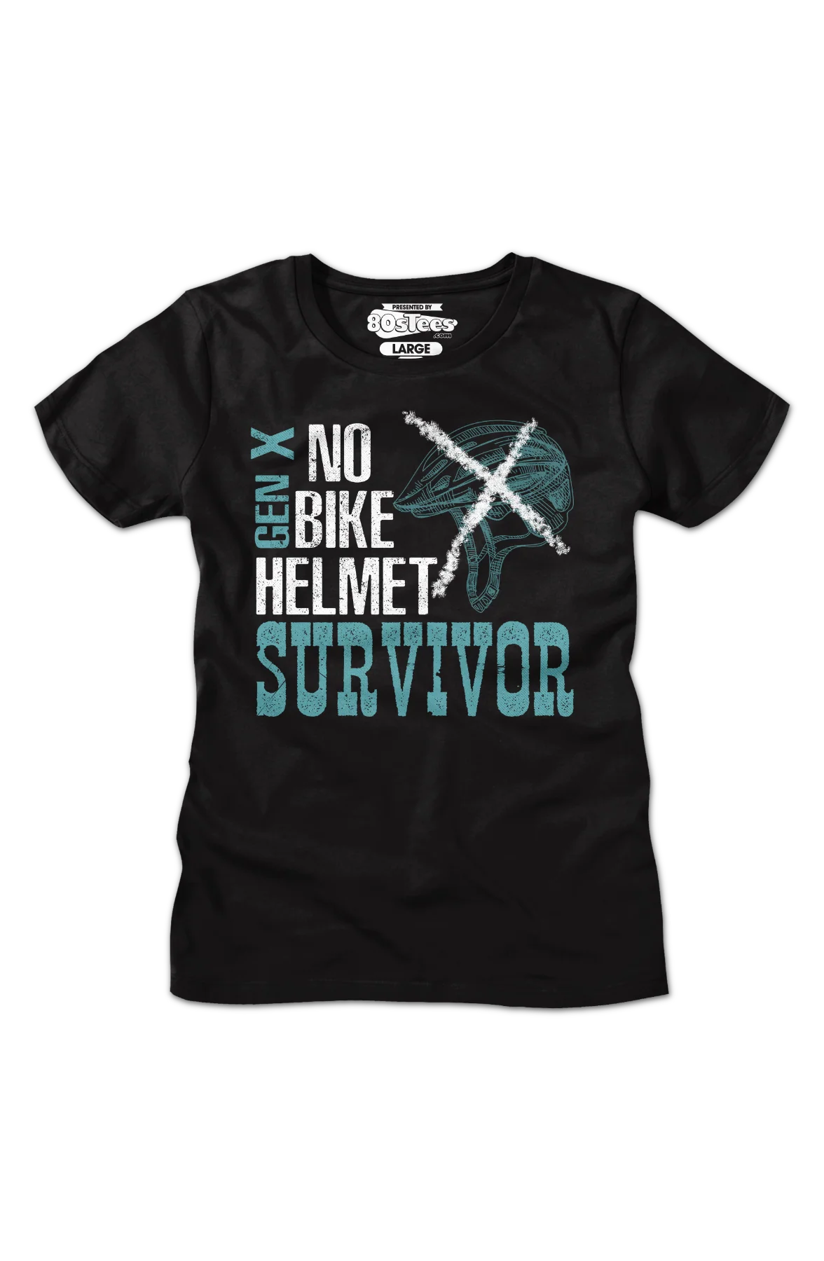 Womens No Bike Helmet Survivor Shirt - Image 2