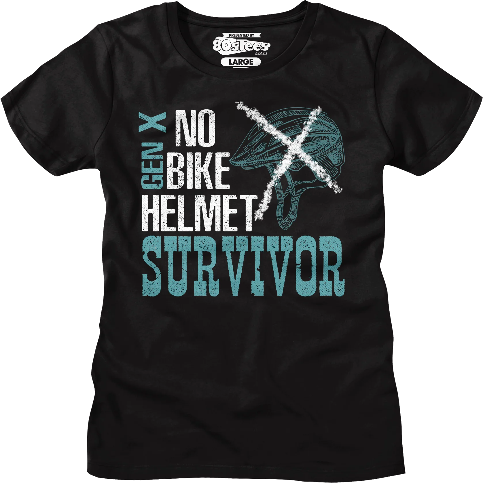 Womens No Bike Helmet Survivor Shirt - Image 5