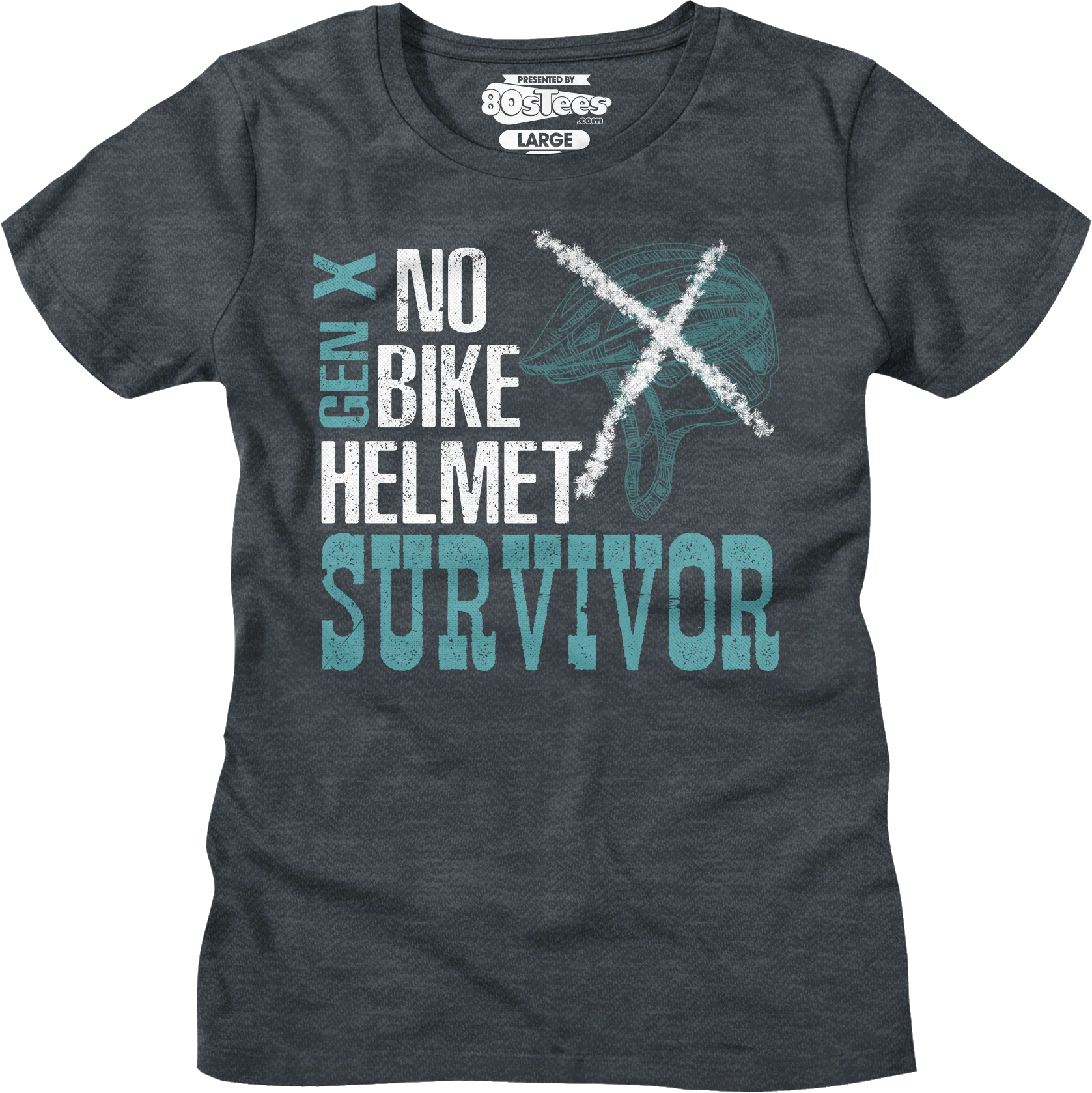 Womens No Bike Helmet Survivor Shirt - Image 7