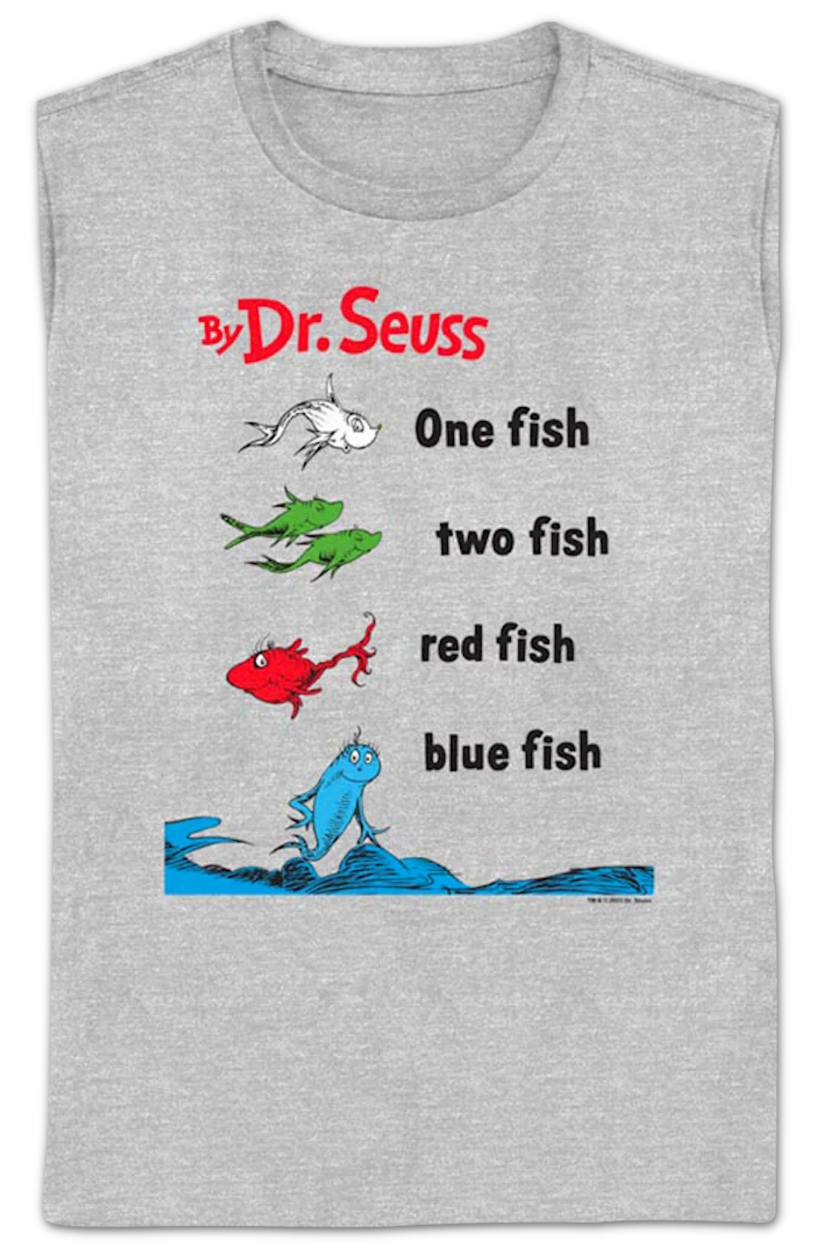 Womens One Fish, Two Fish, Red Fish, Blue Fish Dr. Seuss Shirt - Image 2