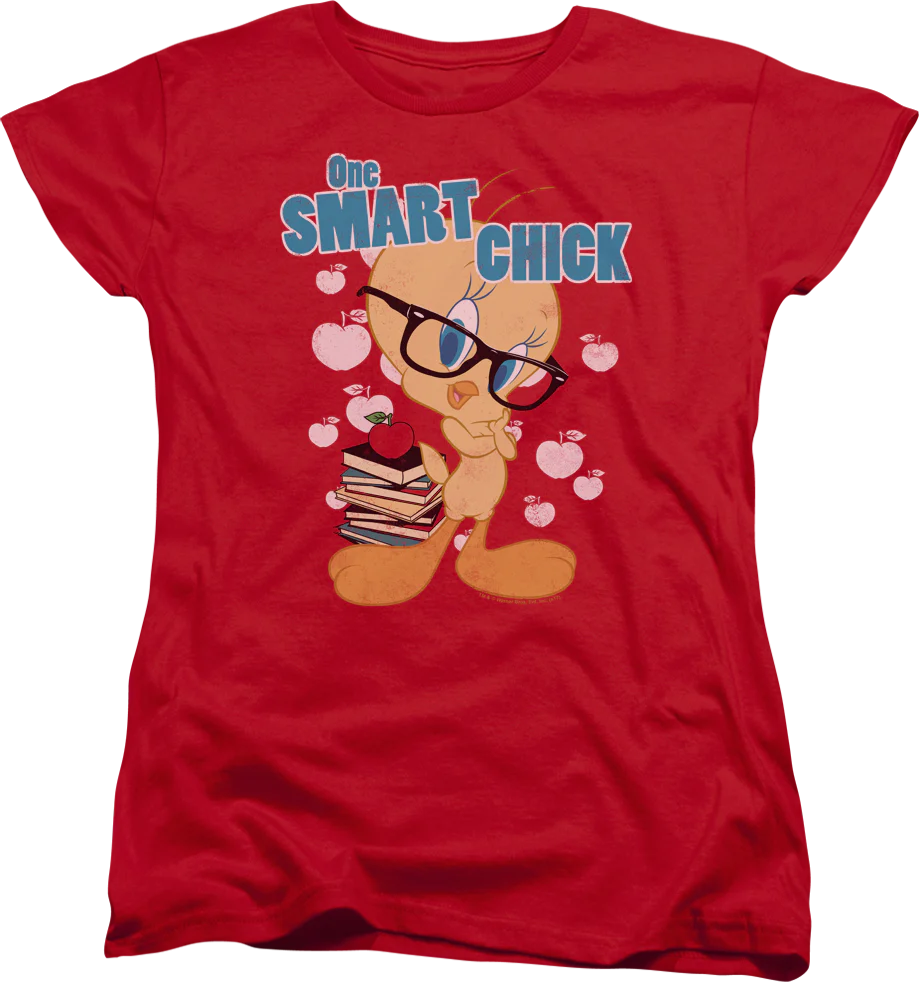 Womens One Smart Chick Looney Tunes Shirt