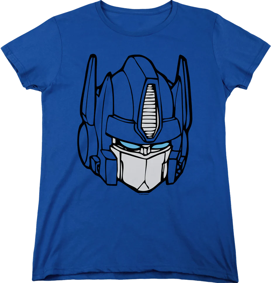 Womens Optimus Prime Head Shot Transformers Shirt