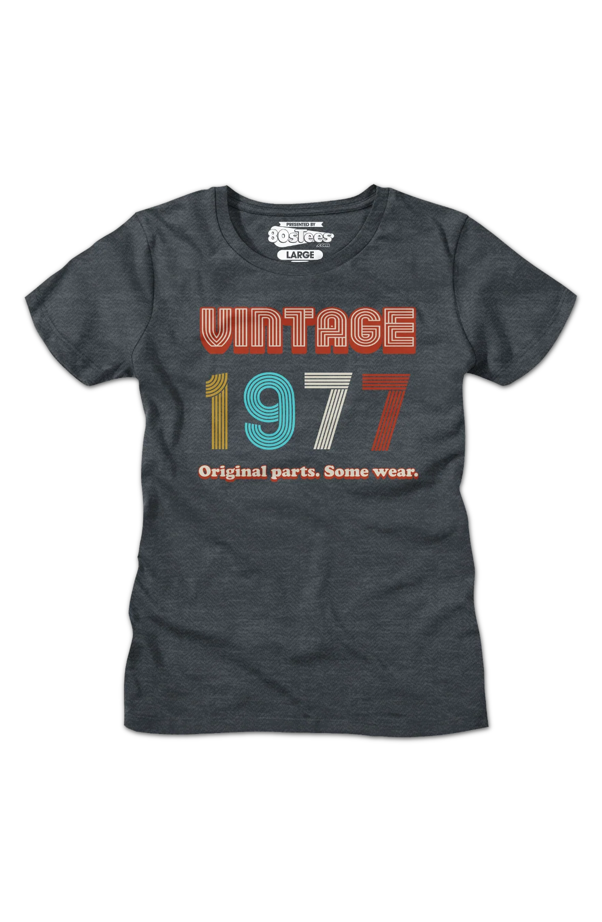 Womens Original Parts Some Wear Vintage 1977 Shirt - Image 2