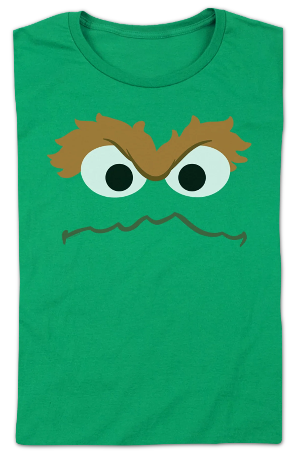 Womens Oscar The Grouch Face Sesame Street Shirt - Image 2