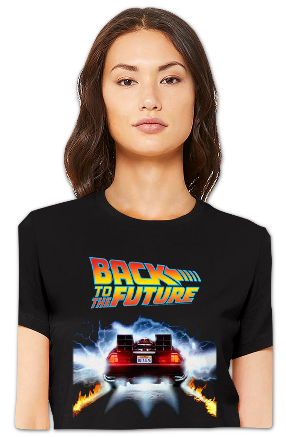 Womens OUTATIME DeLorean Back To The Future Shirt - Image 2