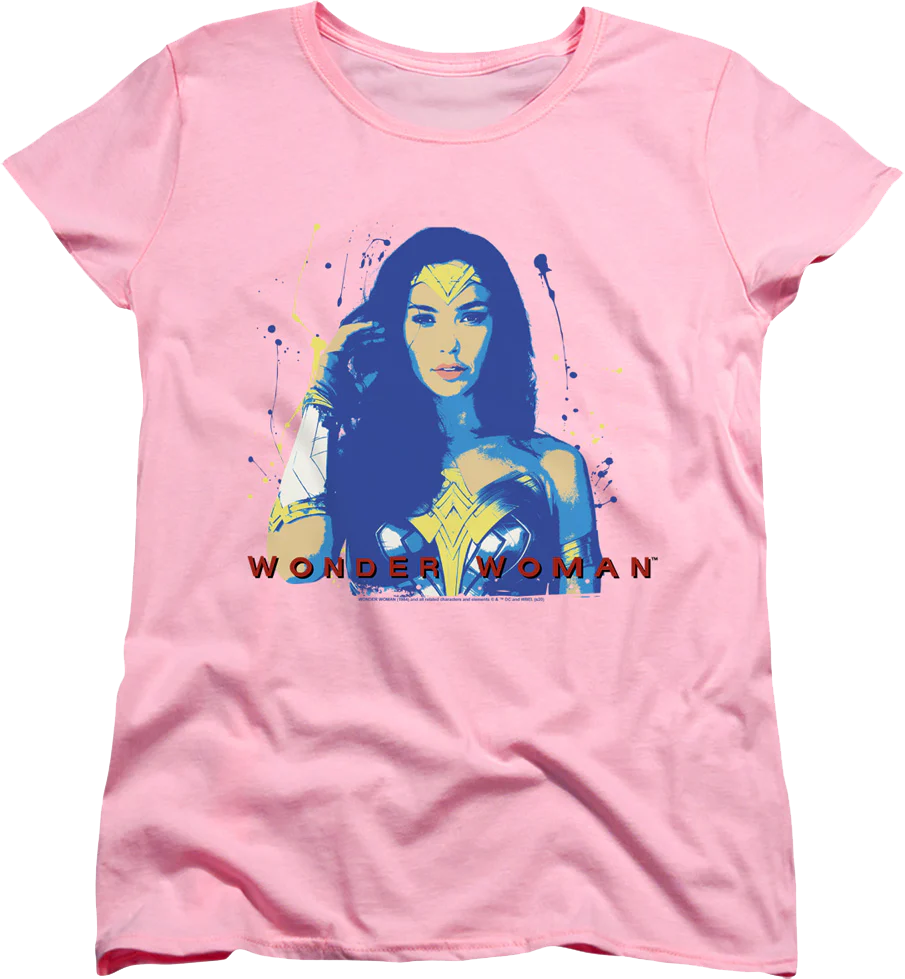 Womens Painting Wonder Woman Shirt