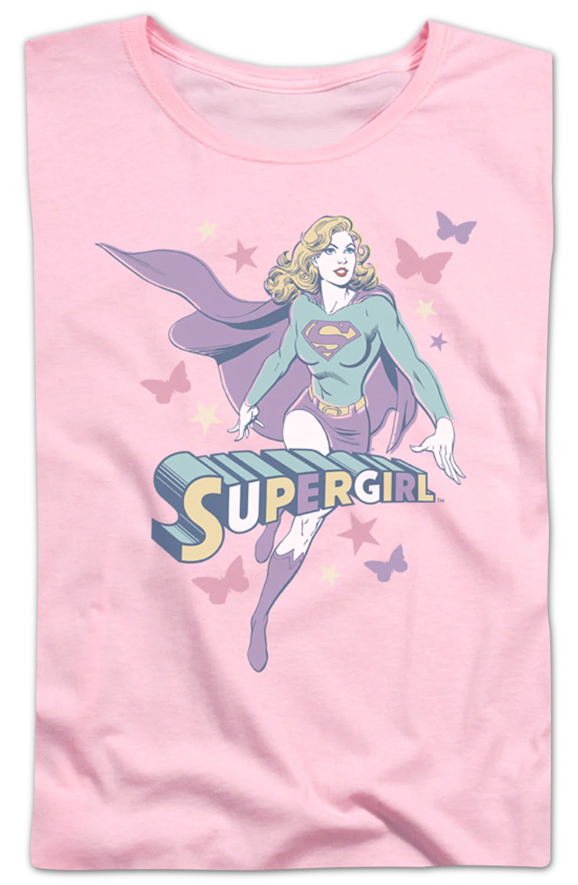 Womens Pastels Supergirl Shirt - Image 2