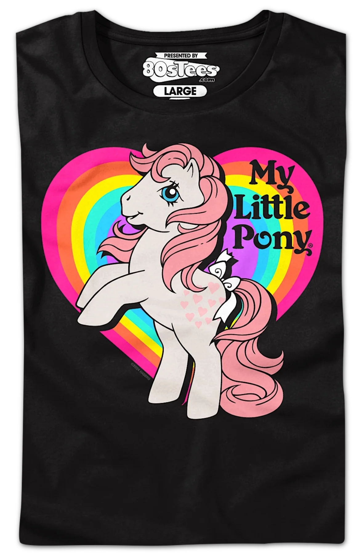 Womens Peachy Rainbow Heart My Little Pony Shirt - Image 2