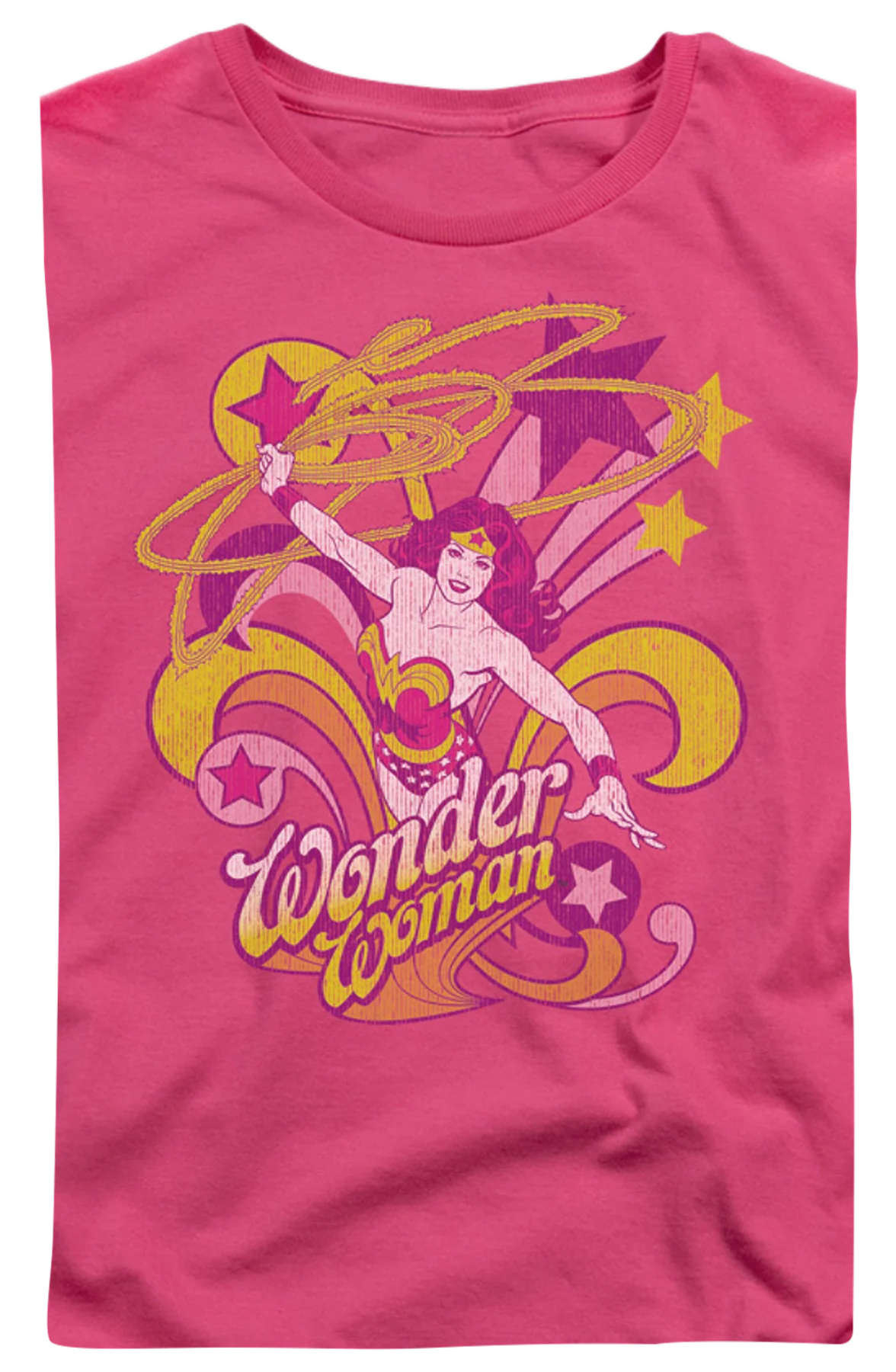 Womens Pink Wonder Woman Shirt - Image 2
