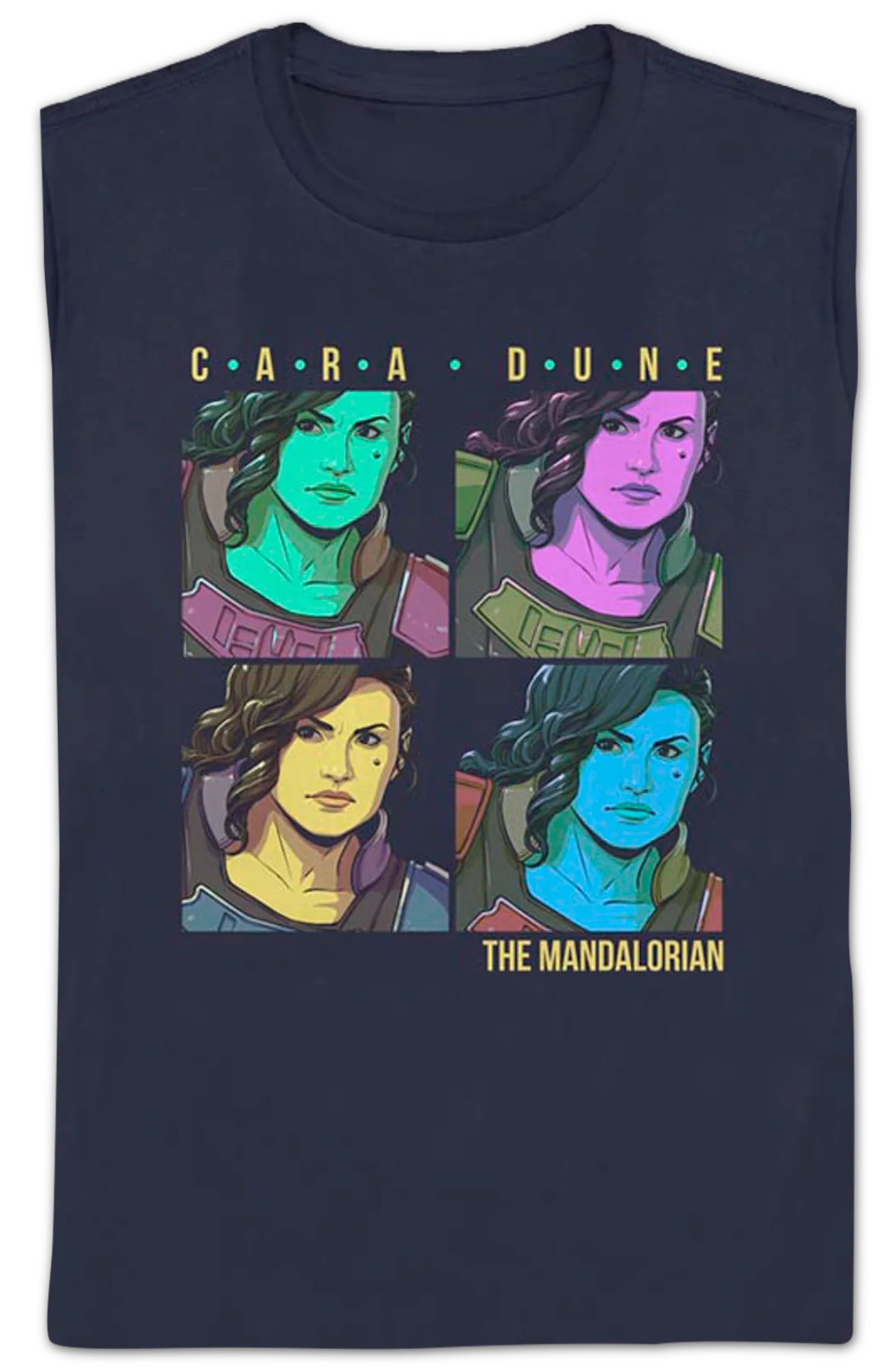 Womens Pop Art Cara Dune Mandalorian Star Wars Shirt - Image 2