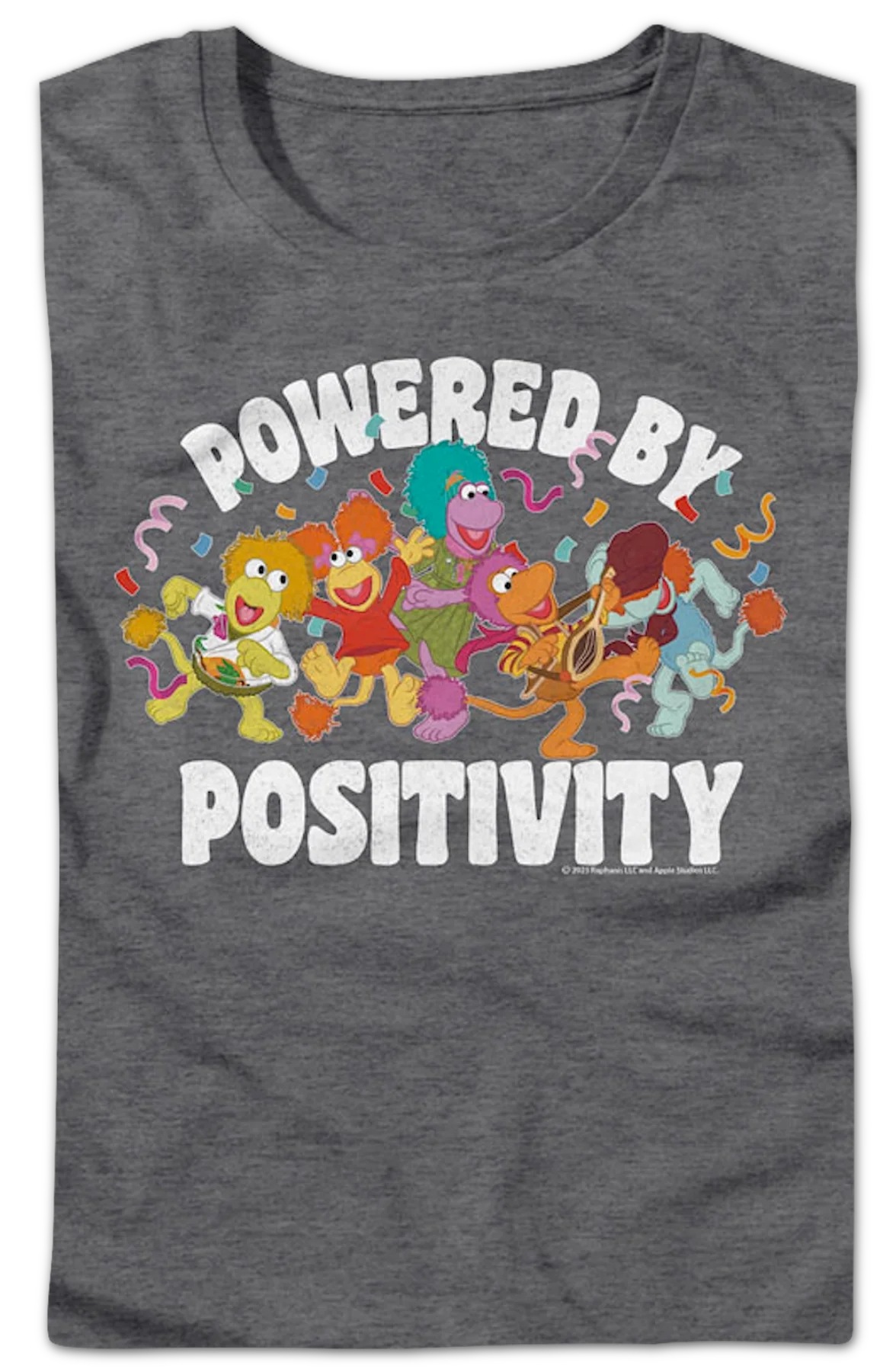 Womens Powered By Positivity Fraggle Rock Shirt - Image 2