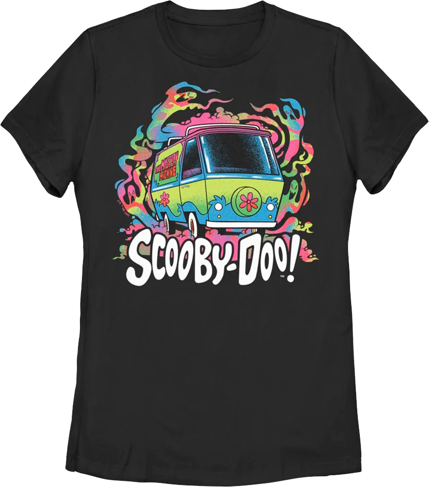 Womens Psychedelic Ghosts Scooby-Doo Shirt