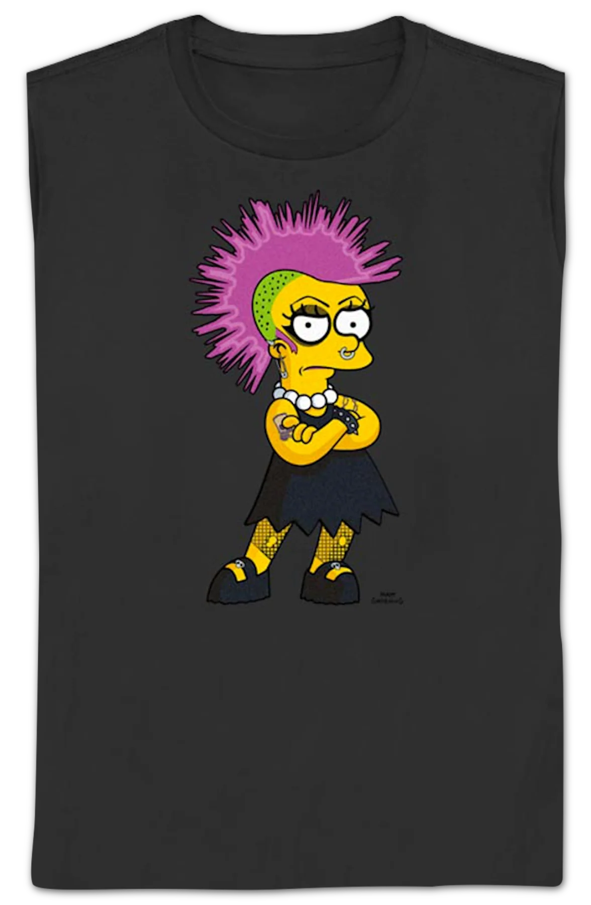 Womens Punk Lisa Simpsons Shirt - Image 2