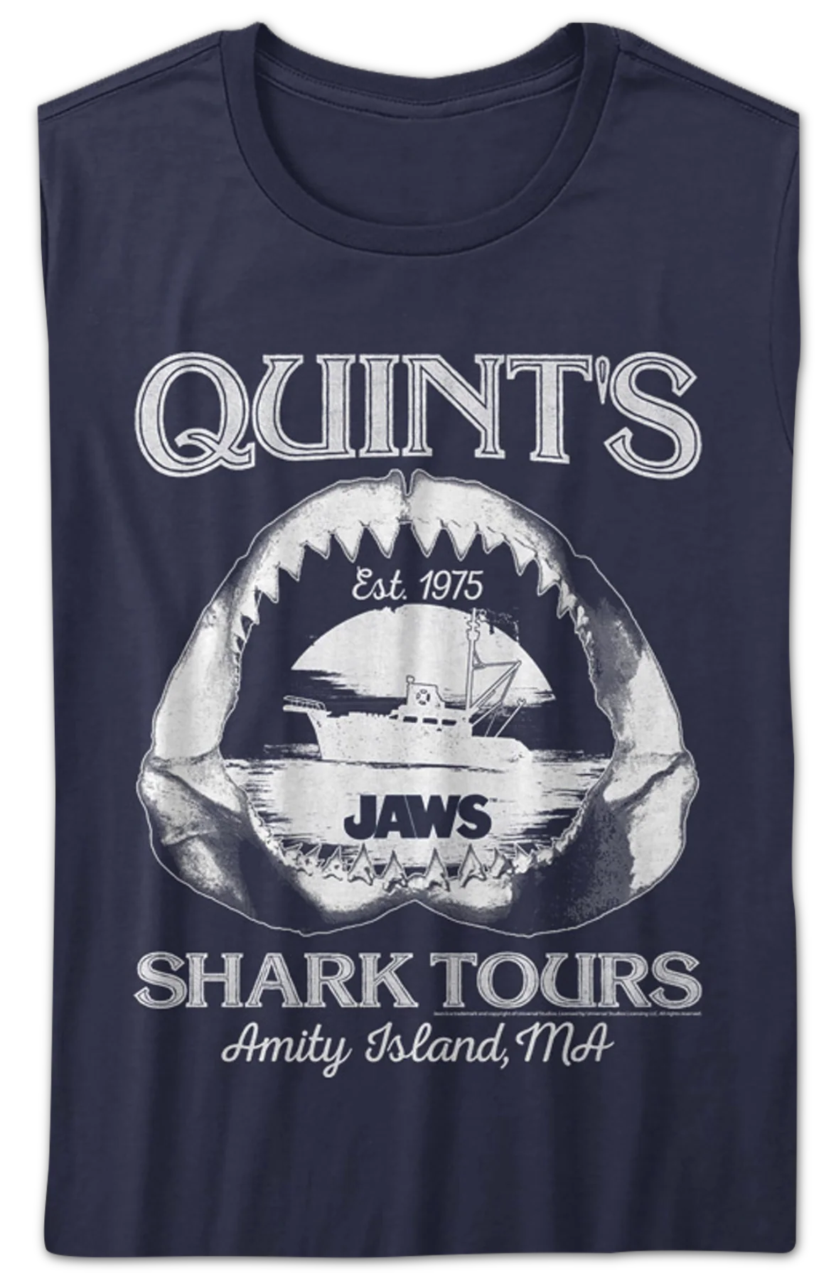 Womens Quint's Shark Tours Jaws Shirt - Image 2