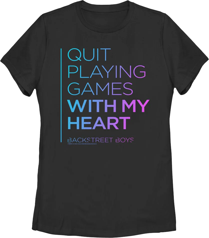 Womens Quit Playing Games With My Heart Backstreet Boys Shirt