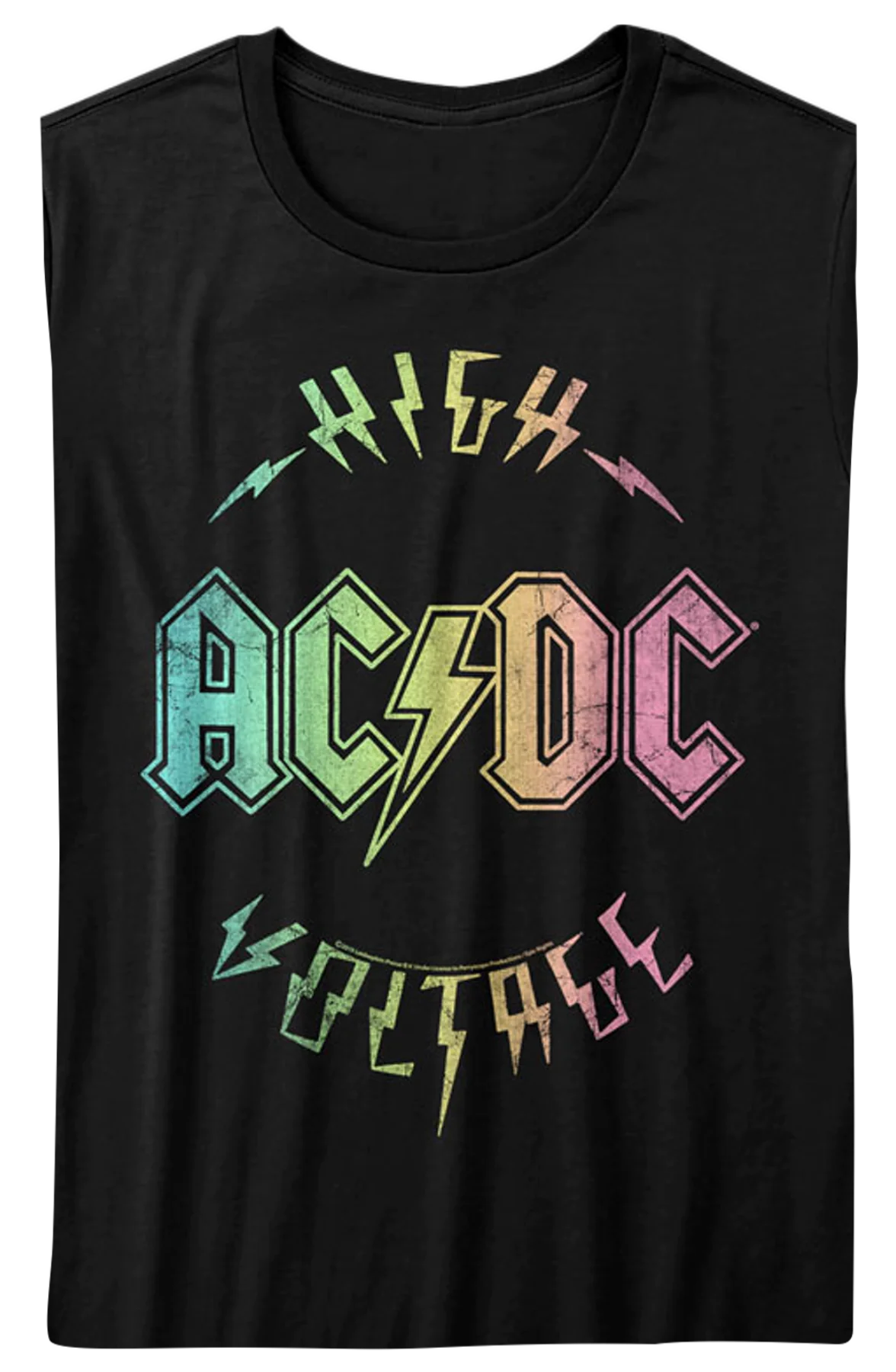 Womens Rainbow High Voltage ACDC Shirt - Image 2