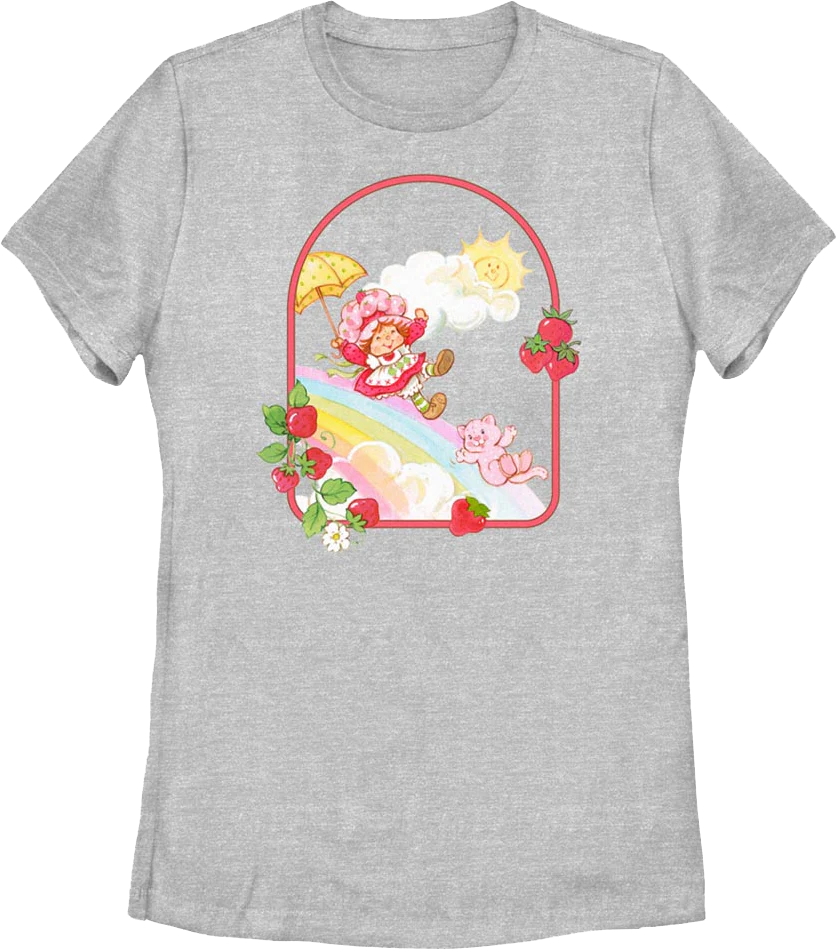 Womens Rainbow Slide Strawberry Shortcake Shirt