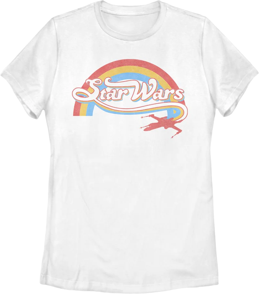 Womens Rainbow X-Wing Logo Star Wars Shirt