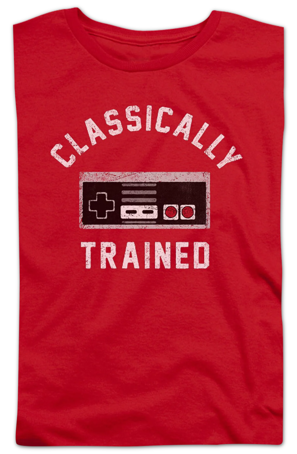 Womens Red Classically Trained NES Controller Shirt - Image 2
