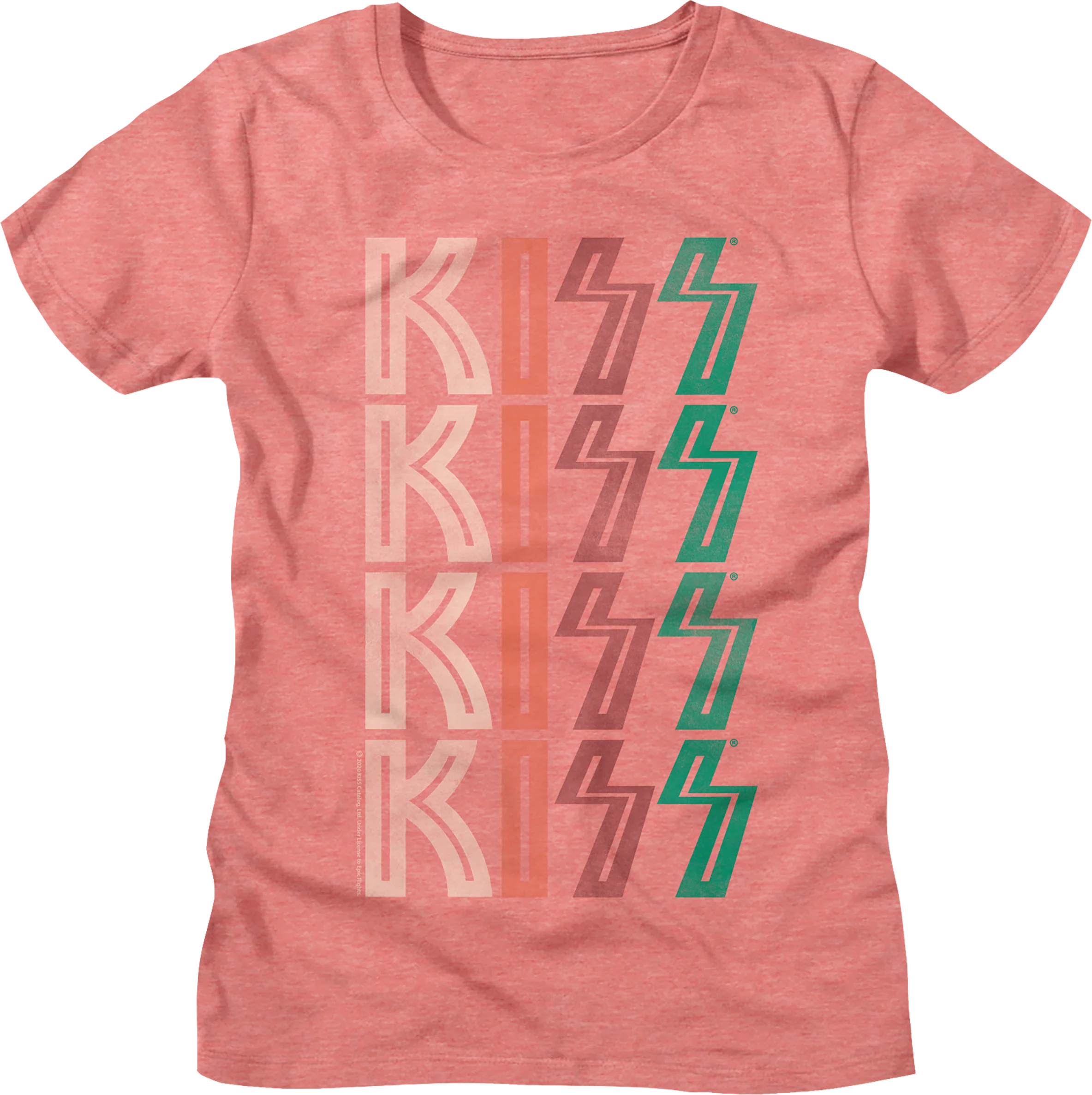 Womens Repeated Logo KISS Shirt