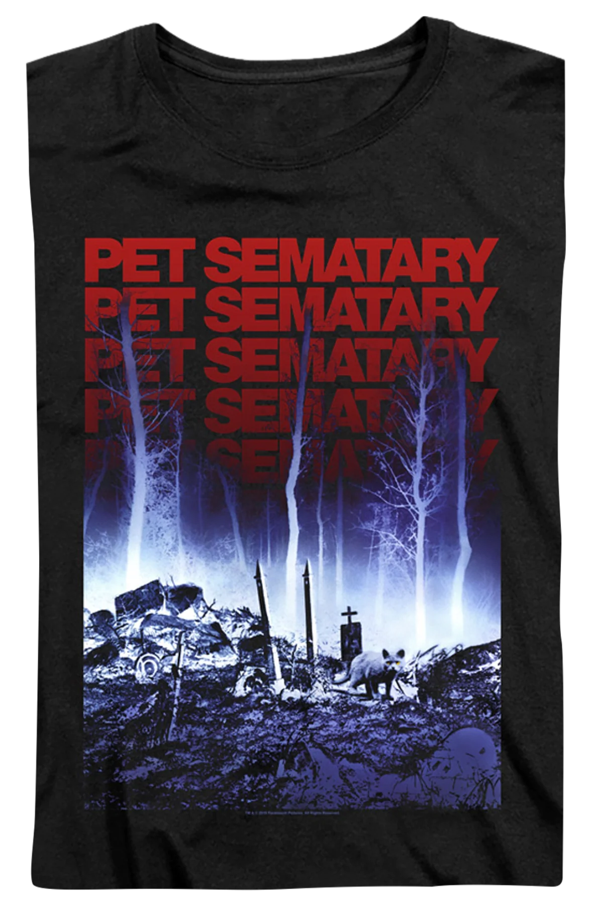 Womens Repeating Logo Pet Sematary Shirt - Image 2