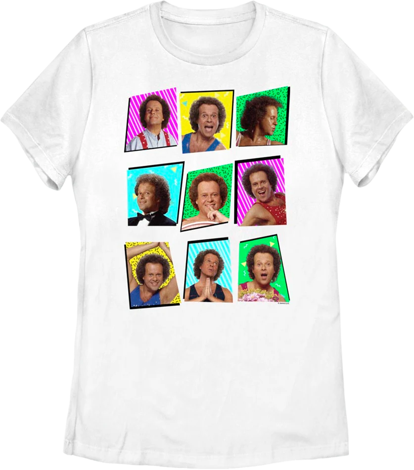 Womens Retro Collage Richard Simmons Shirt