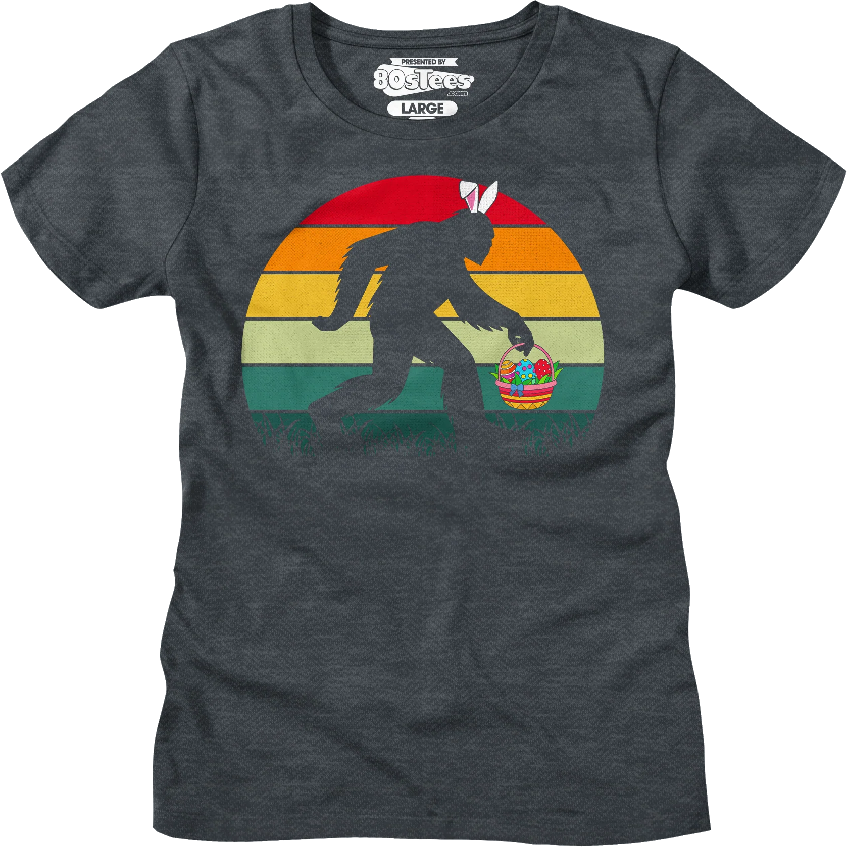 Womens Retro Easter Bigfoot Shirt - Image 4