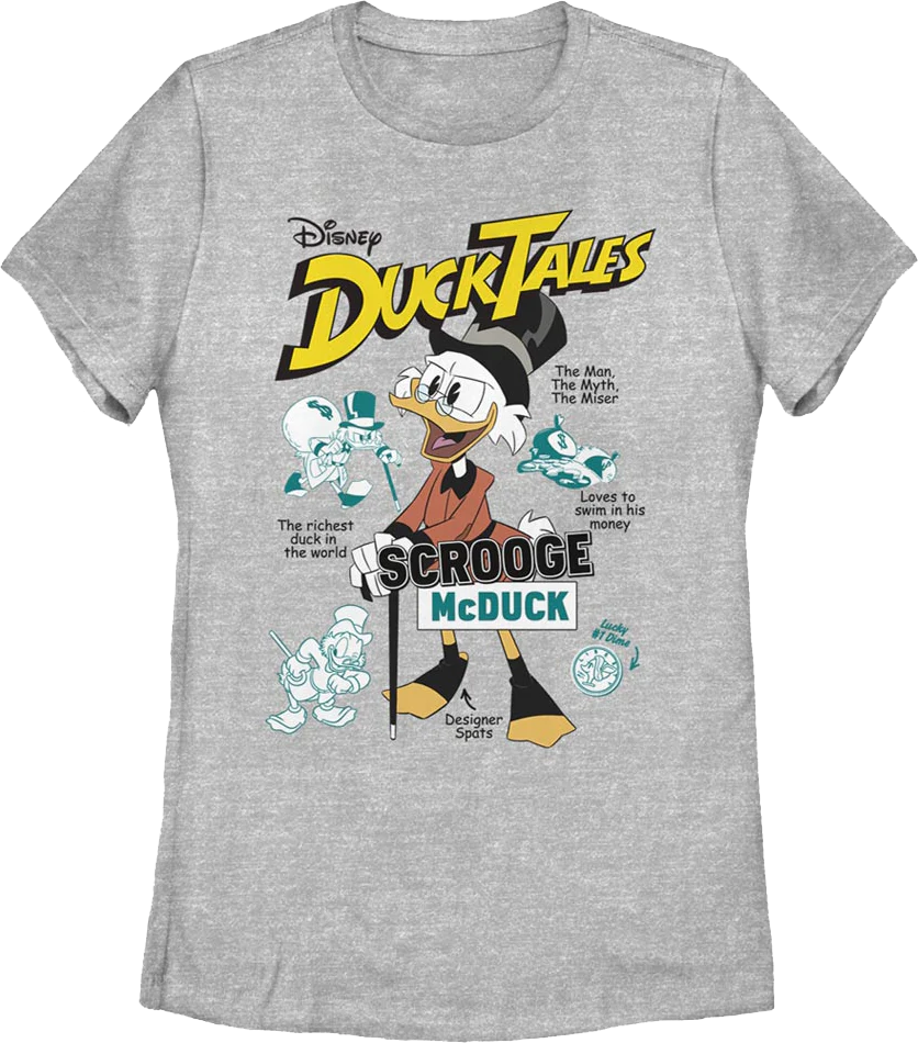 Womens Scrooge McDuck The Man The Myth The Miser DuckTales Shirt
