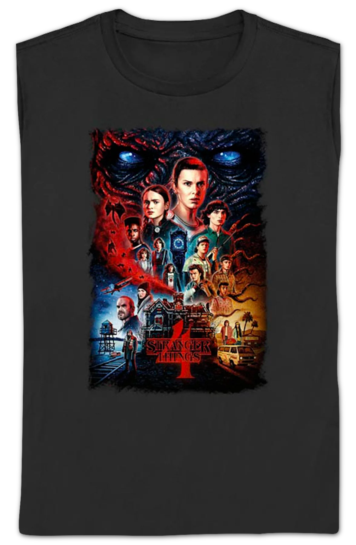 Womens Season 4 Poster Stranger Things Shirt - Image 2