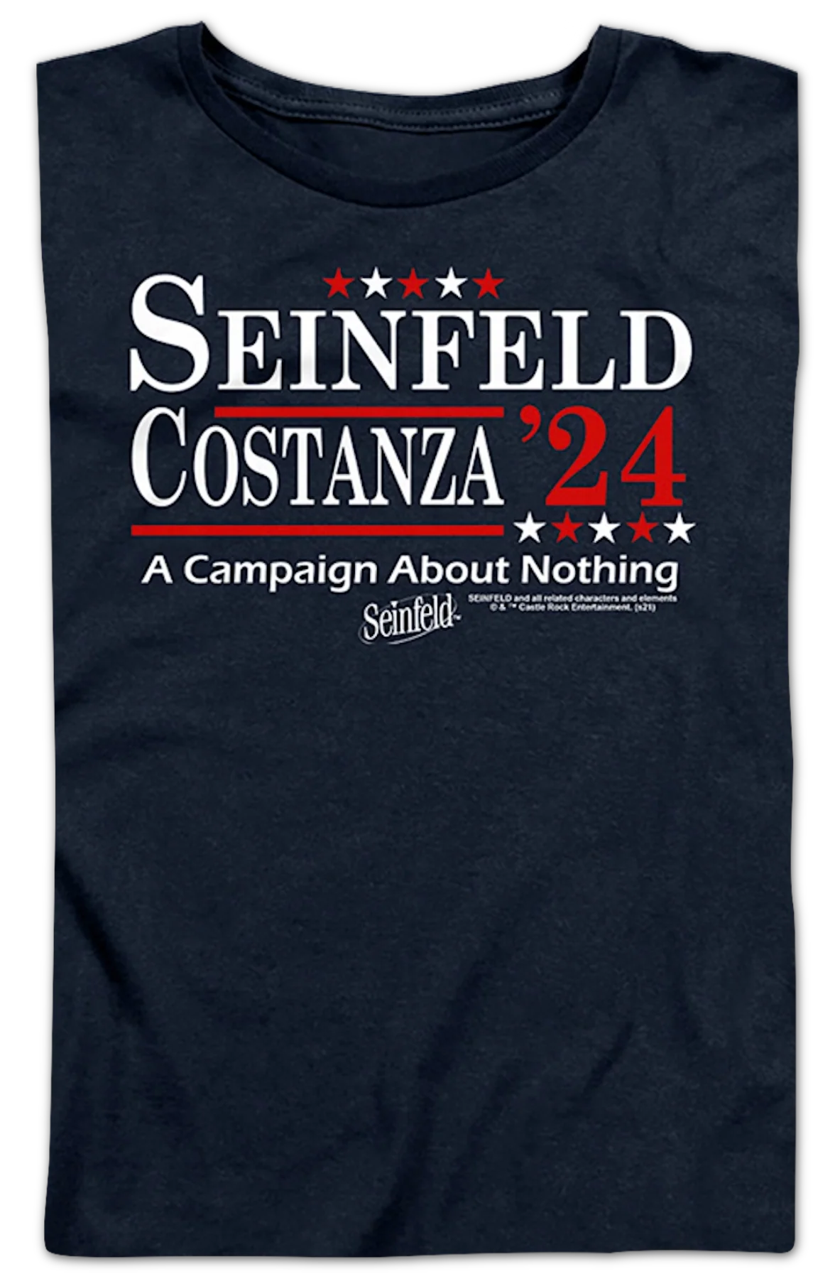 Womens Seinfeld & Costanza '24 Campaign Poster Seinfeld Shirt - Image 2