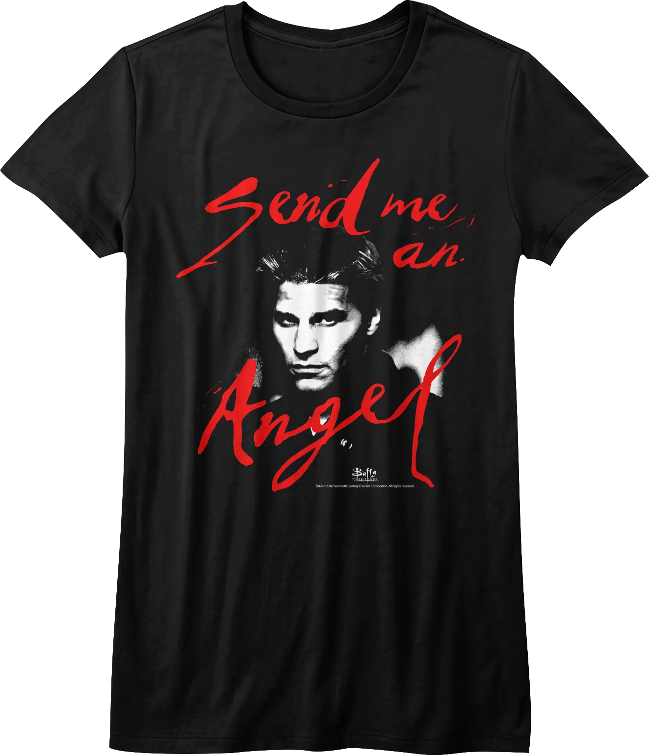 Womens Send Me An Angel Buffy The Vampire Slayer Shirt