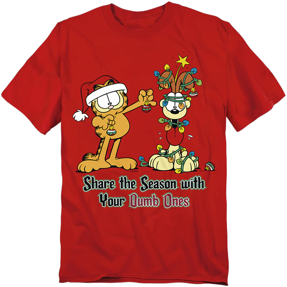 Womens Share The Season With Your Dumb Ones Garfield Shirt