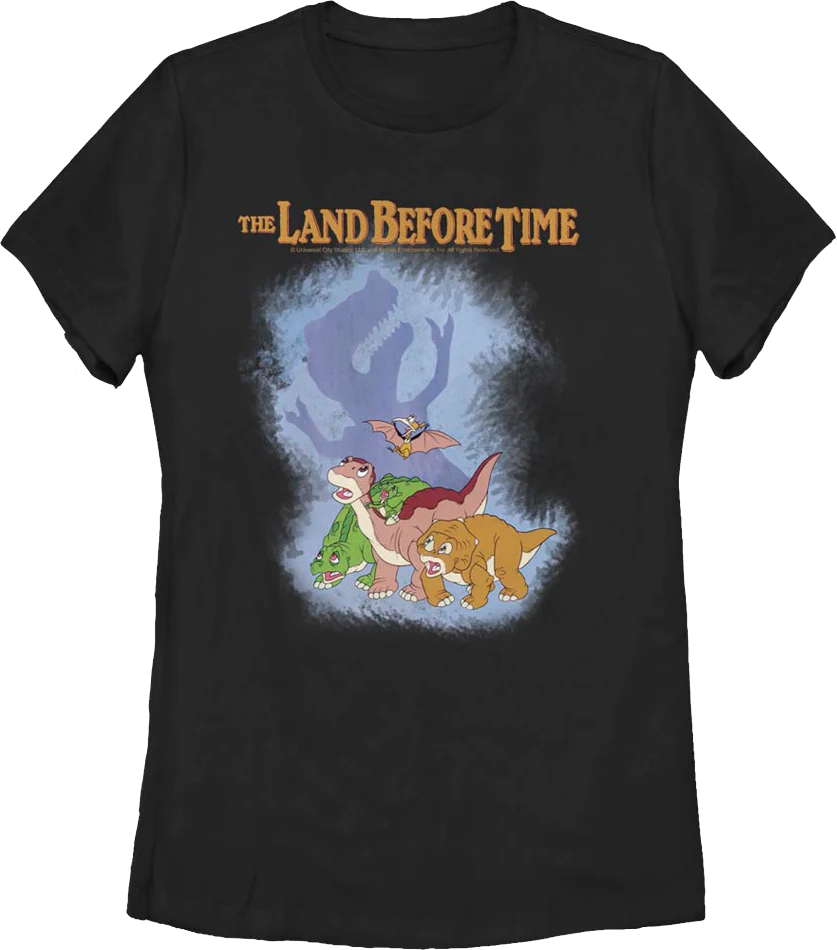Womens Sharptooth Shadow Land Before Time Shirt