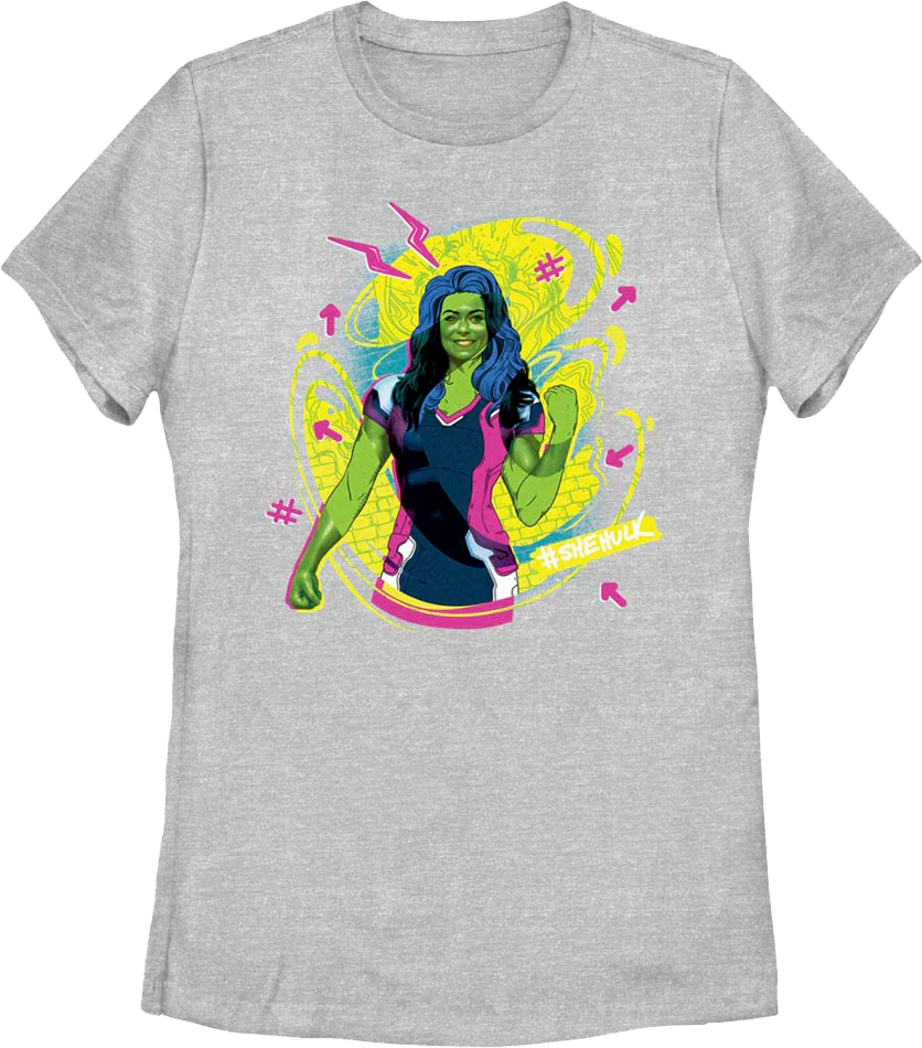 Womens She-Hulk Graffiti Marvel Comics Shirt