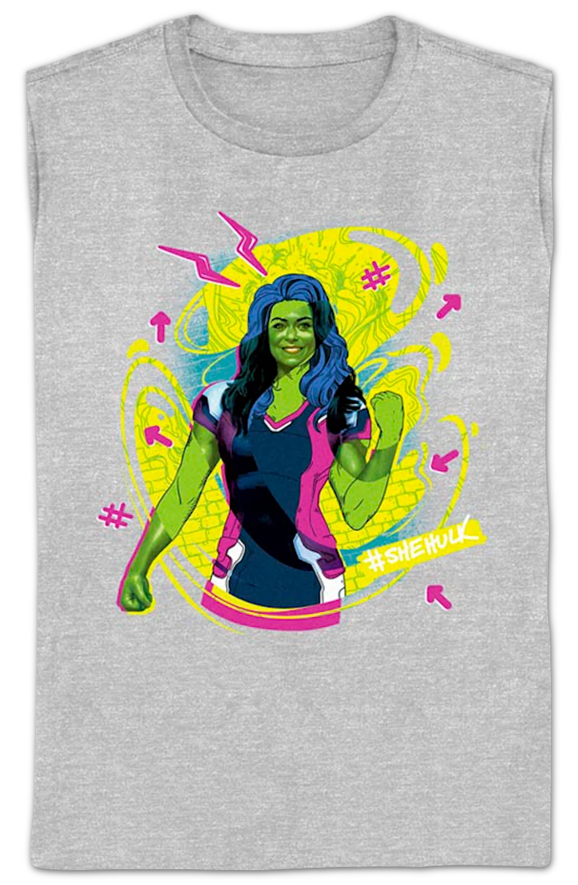 Womens She-Hulk Graffiti Marvel Comics Shirt - Image 2